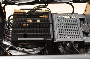 "The be quiet! Dark Rock TF 2 CPU cooler fits perfectly, without its top fan"